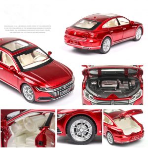 1:32 Simulation Car Model Light Sound Doors Open Alloy Pull Back Auto Toy Gift Collection red