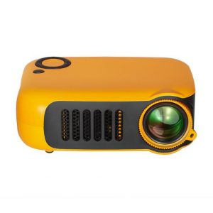 A2000 Mini Portable Projector 800 Lumen Supports 1080P LCD 50,000 Hours Lamp Life Home Theater Video Projector Support Power Bank orange