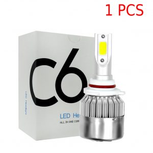 1PC Universal High Power Auto Bulbs C6 Car LED Headlights - 6000K - White Light 6000K-white_9006/HB4