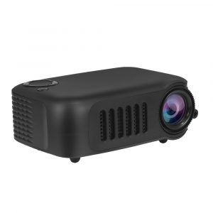 A2000 Mini Portable Projector 800 Lumen Supports 1080P LCD 50,000 Hours Lamp Life Home Theater Video Projector Support Power Bank black