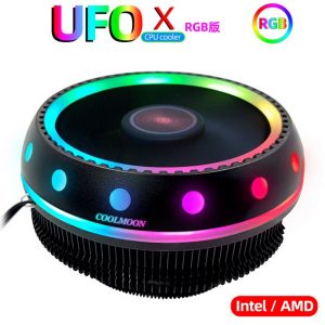Computer Radiator Colorful  CPU Radiator Desktop CPU Fan Mute RGB Color Change Computer Radiator Symphony RGB color-changing version