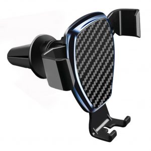 Universal Gravity Car Phone Holder for Phone In Car Air Vent Mount Stand Carbon fiber sapphire blue