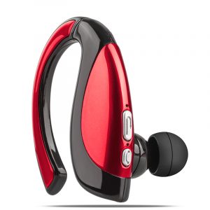 Wireless Business Bluetooth Noise Cancelling Headset Earpiece for Driving red
