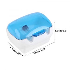 Toothbrush Sterilizer Holder Plastic Dual Slot UV Disinfection Case Home Use blue