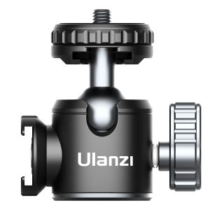 Ulanzi U-80 Ball Head Metal Ballhead Tabletop Tripod Stand Adapter for Vlog black