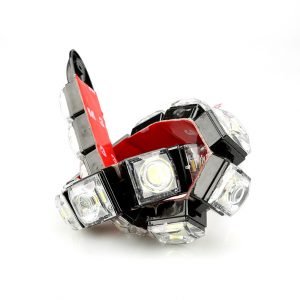 Car Flexible 12 LED DRL Daytime Running Light Driving Daylight Fog Light Lamp Black shell / white light