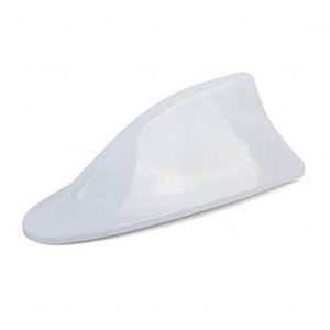 Car Decoration Shark Fin Antenna With Signal For Radio Antenna Roof Tail Antenna Free Punching white