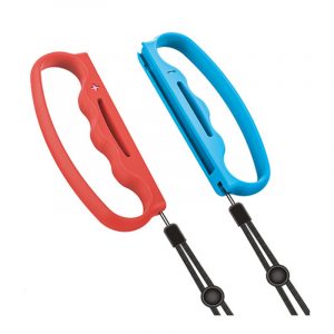Gamepad Grip with Lanyard Small Handle Boxing Grip for Switch Joy-Con Red blue