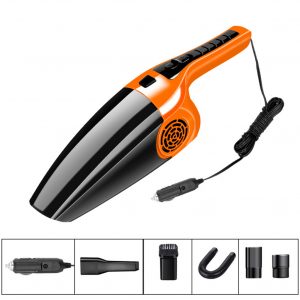 120W 3600mbar Car Vacuum Cleaner Wet And Dry dual-use Vacuum Cleaner Handheld 12V Car Vacuum Cleaner Straight Orange